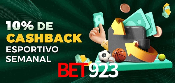 10% de bônus de cashback na Bet923